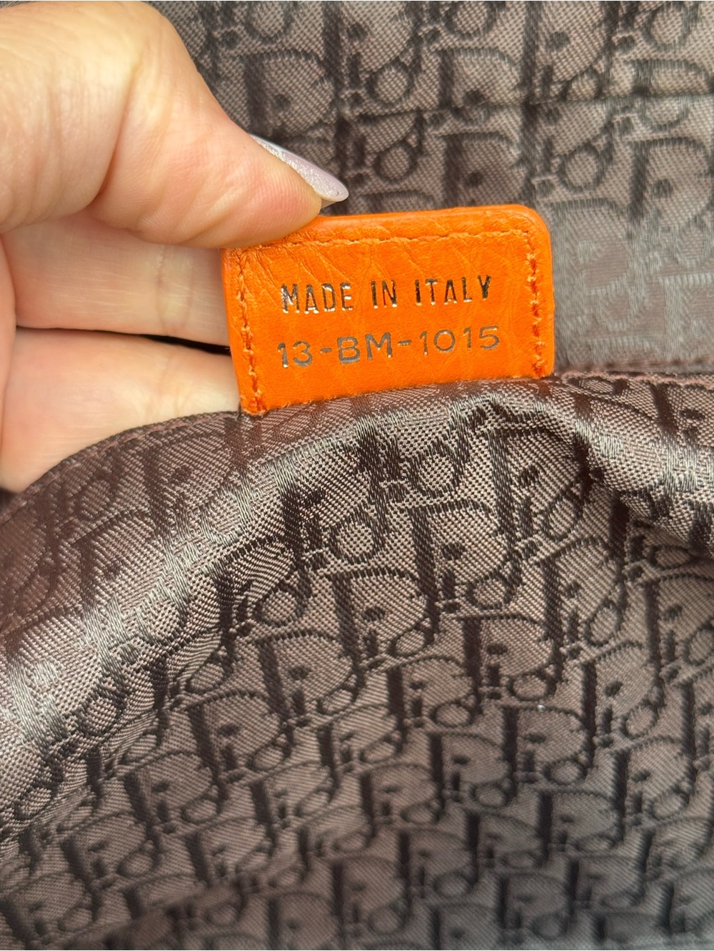 Dior Vintage Orange Leather Satchel (circa early 2000s) - Picture 9 of 9